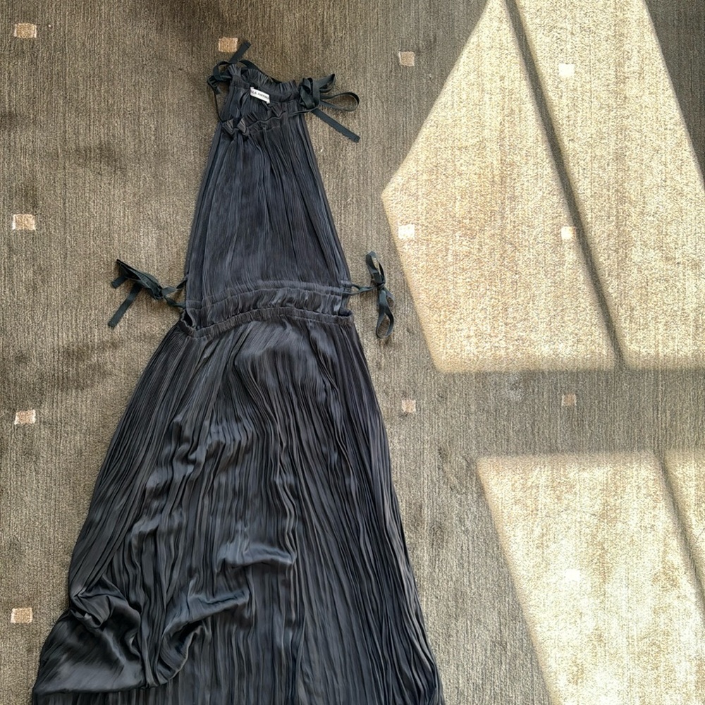Ulla Johnson Augustine Dress in an olive/grey color